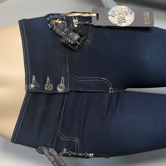 *NEW* Authentic Colombian But Lifting High Rise Skinny Wash jeans Size 12 - Picture 10 of 11